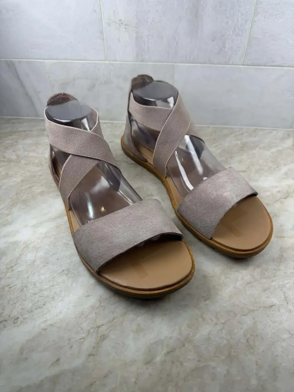 Sorel Ella II Blush Elastic Strap Comfort Sandals Size 10.5